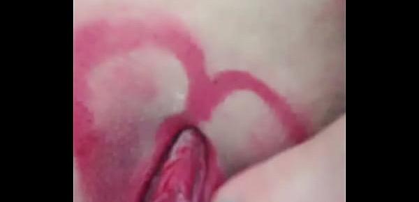 Blacked nicely Red Lipstick pussy
